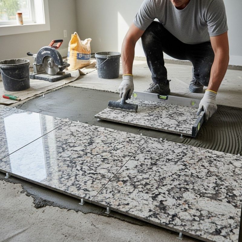 Granite Tile Installation detail